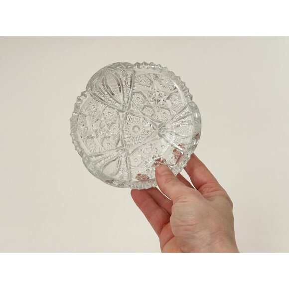 Early American Pressed Glass (EAPG) Vintage Sawtooth Edge Catchall Classic Bowl - Picture 2 of 10